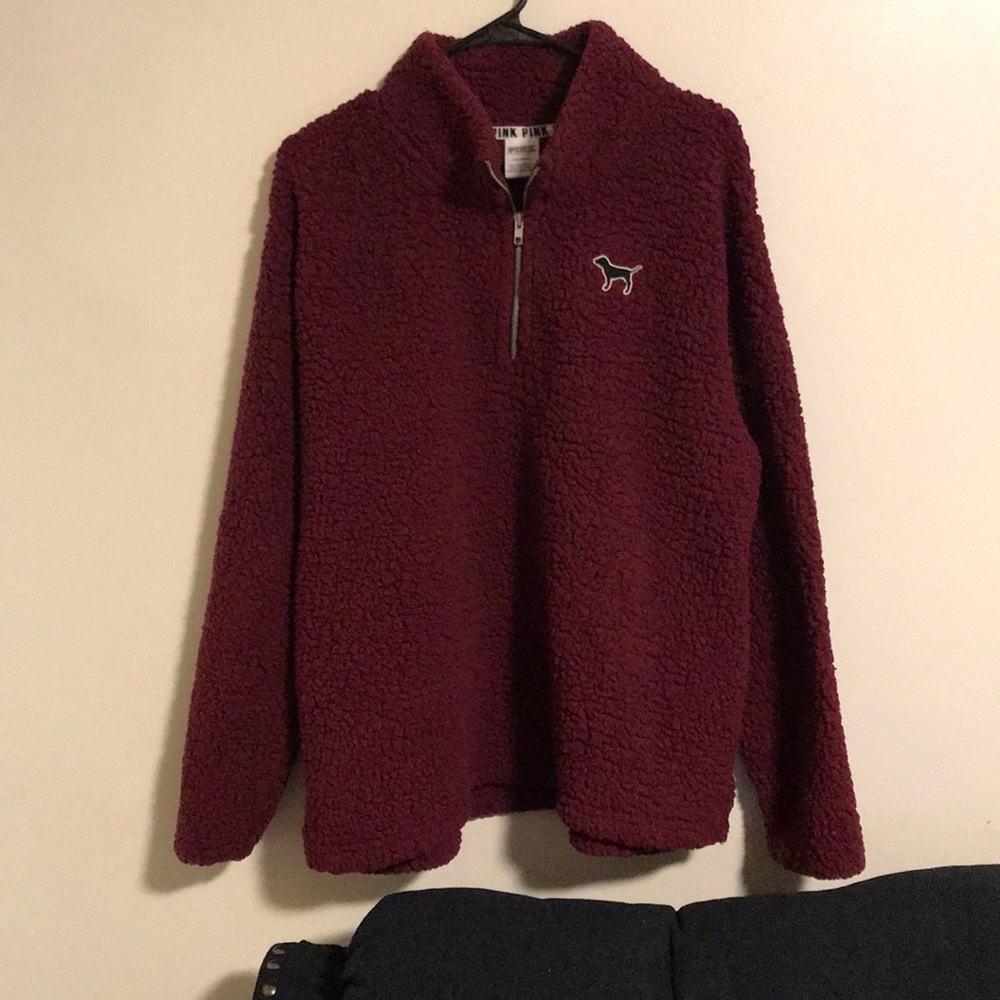 PINK Fleece Quarter-Zip Hoodie